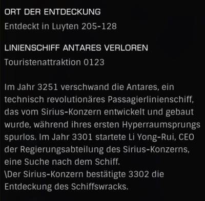 0123 - Linienschiff Antares verloren