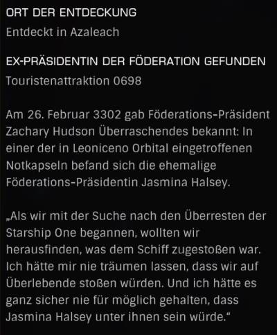 0698 - Ex-Präsidentin der Föderation gefunden